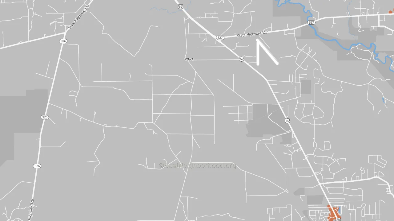 Bike Grade map of Nona, TX