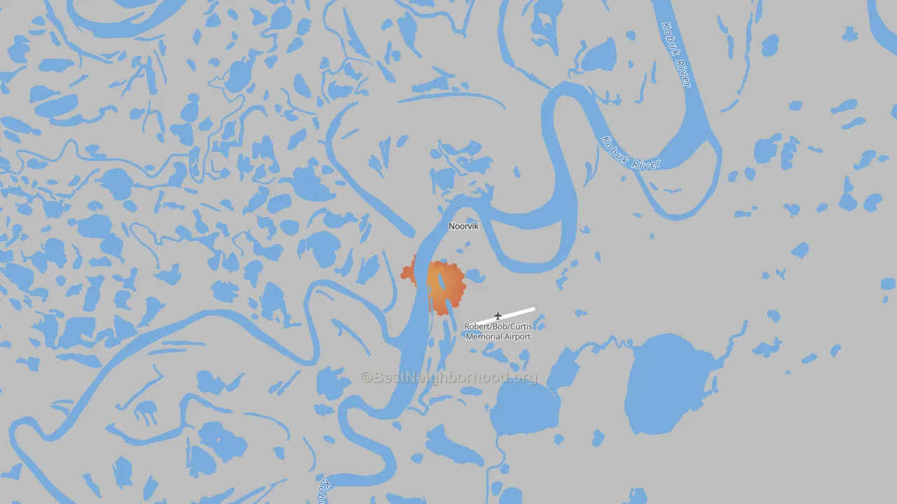 Bike Grade map of Noorvik, AK