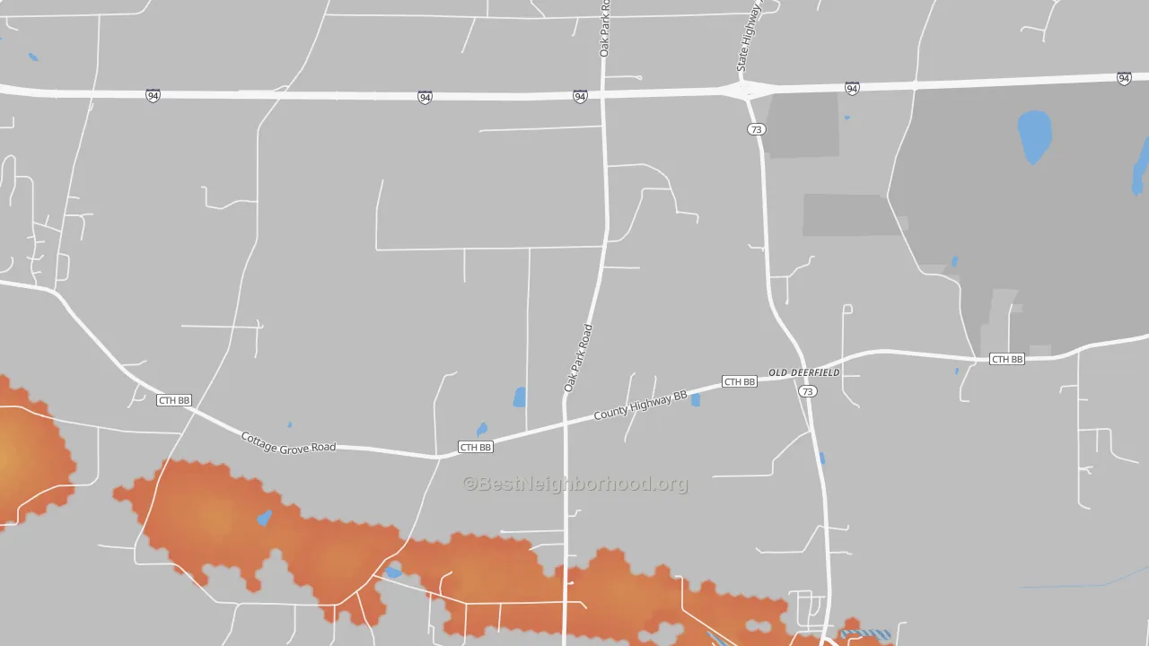 Bike Grade map of Nora, WI