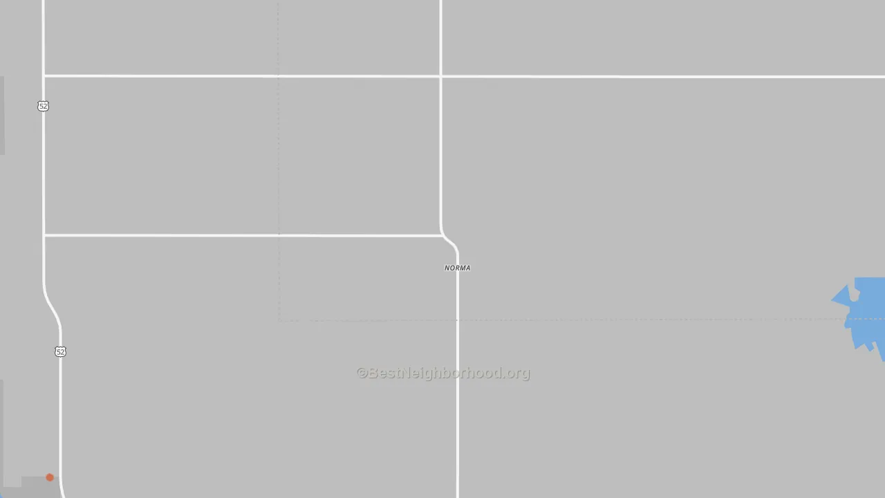 Bike Grade map of Norma, ND