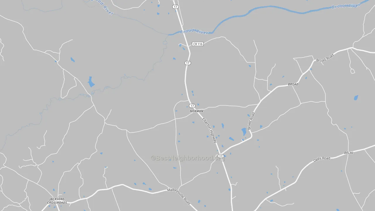 Bike Grade map of Norman, GA