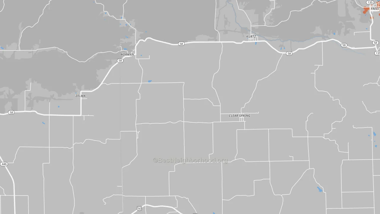 Bike Grade map of Norman, IN