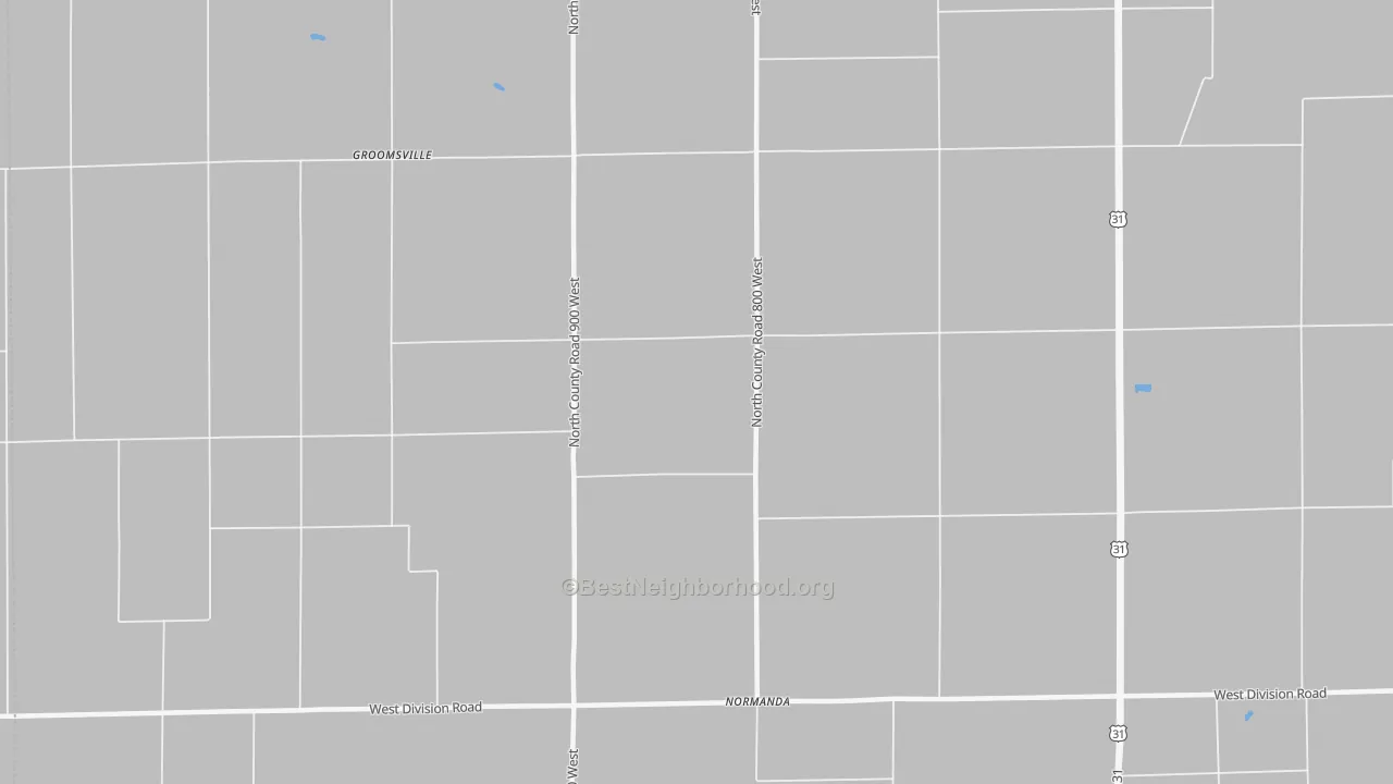 Bike Grade map of Normanda, IN