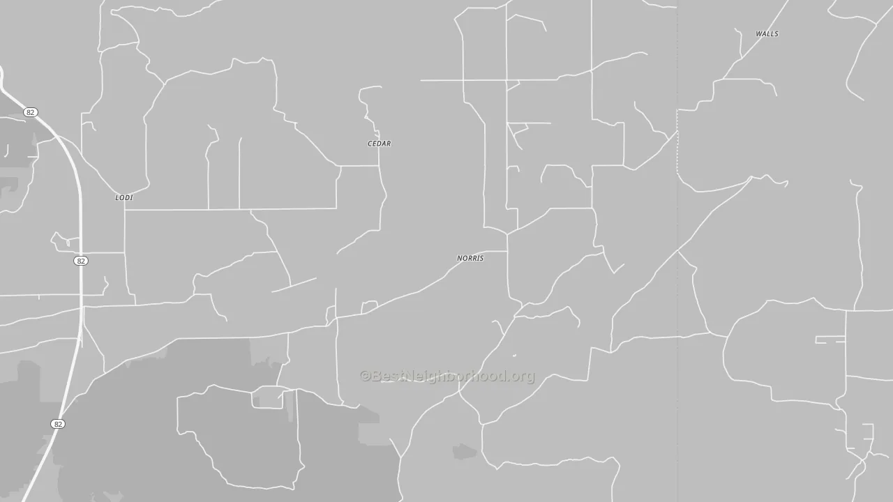Bike Grade map of Norris, OK