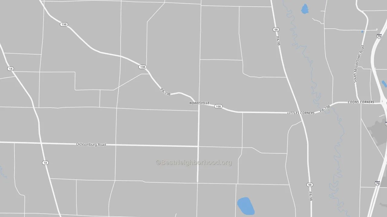 Bike Grade map of Norrisville, PA