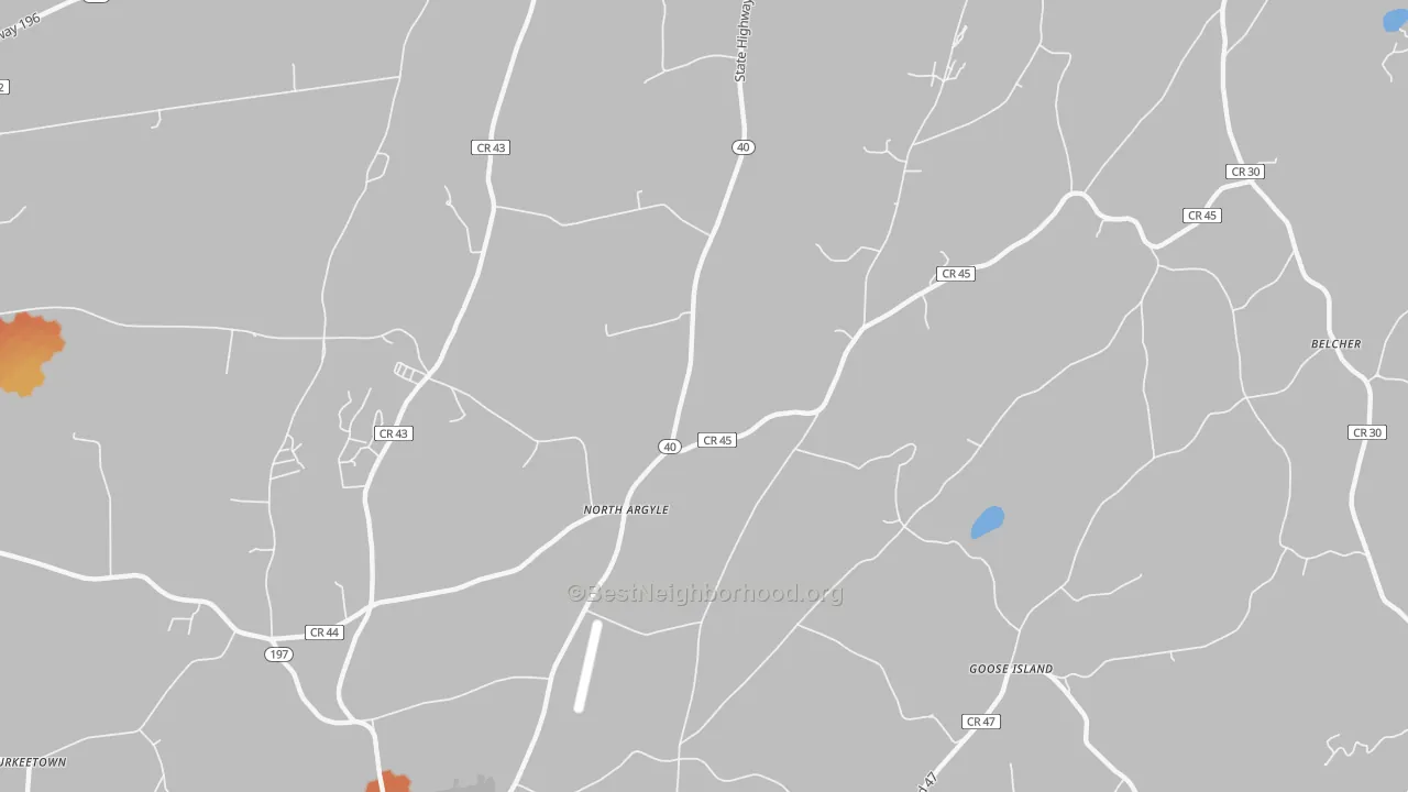Bike Grade map of North Argyle, NY