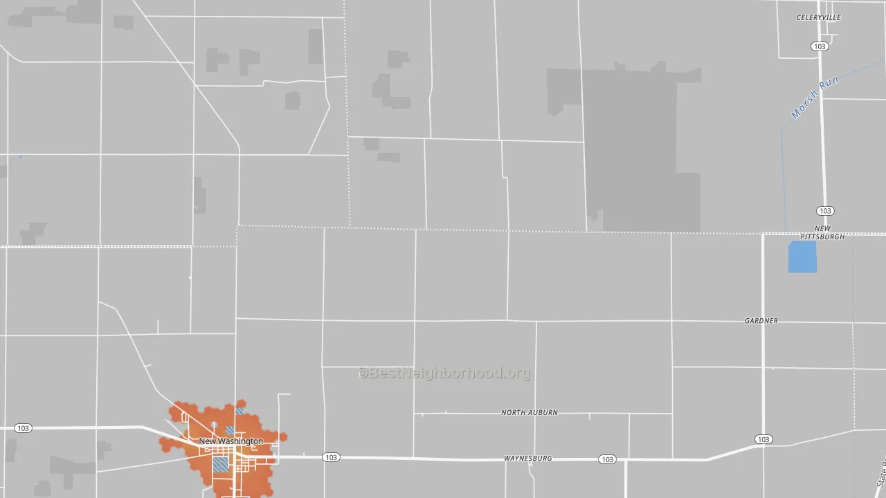 Bike Grade map of North Auburn, OH