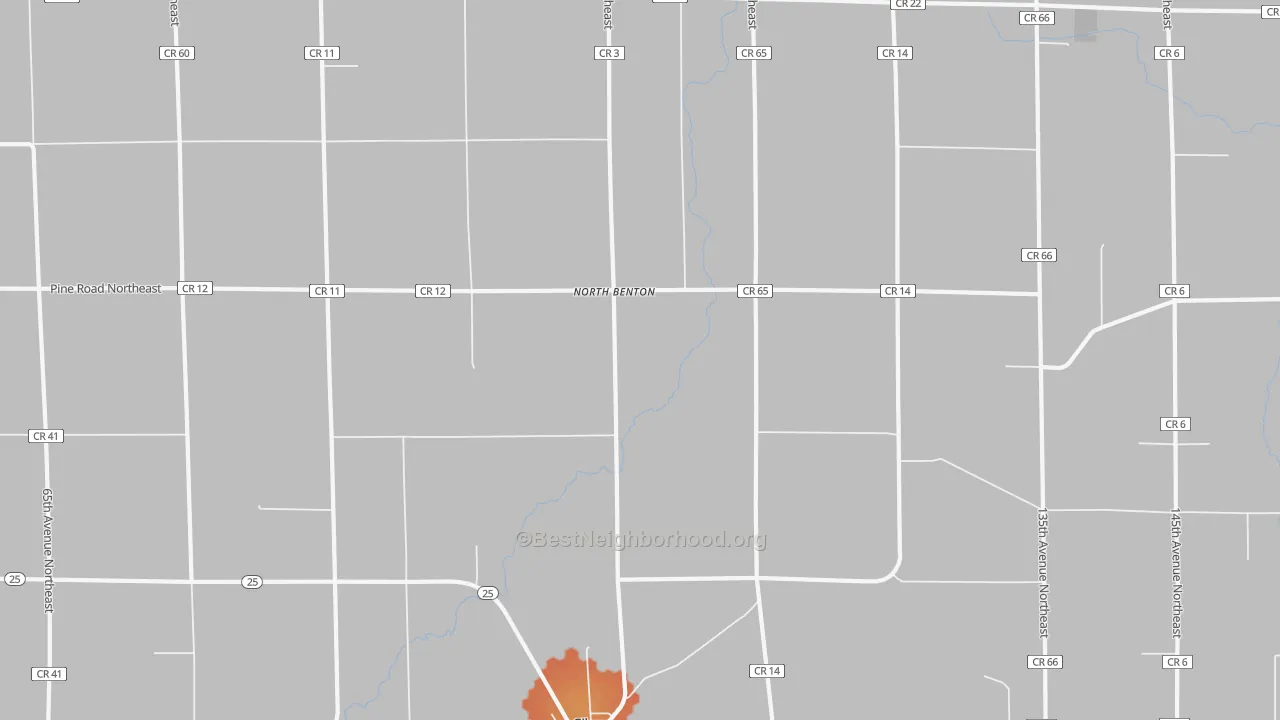 Bike Grade map of North Benton, MN