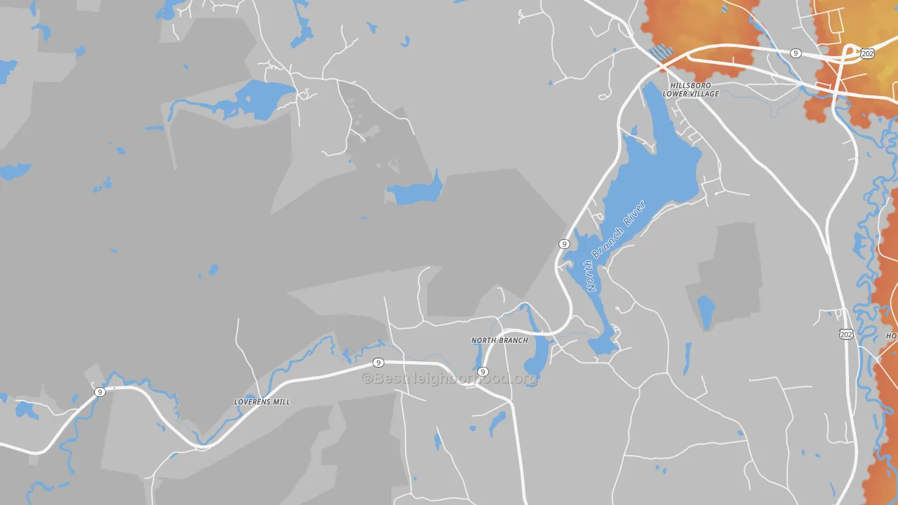 Bike Grade map of North Branch, NH
