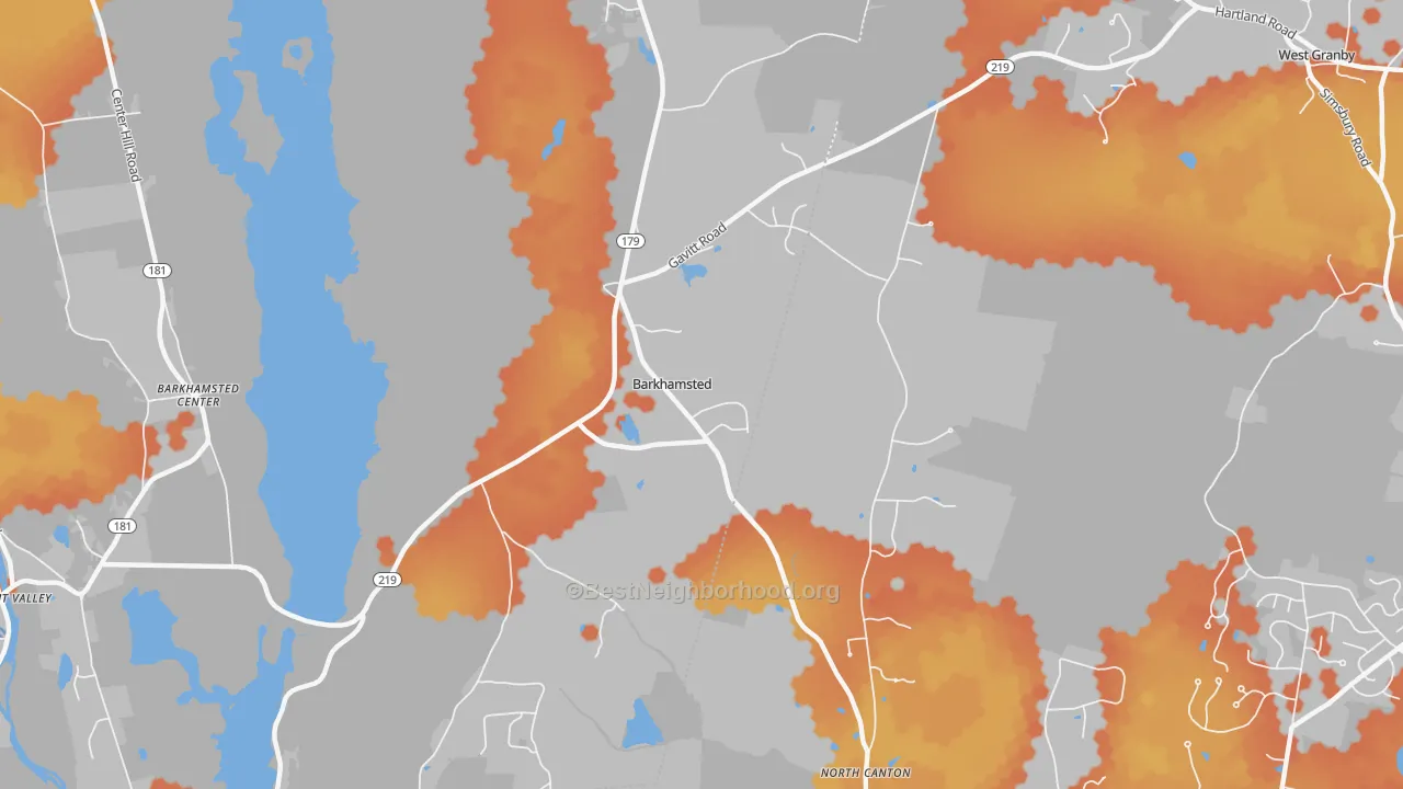 Bike Grade map of North Canton, CT