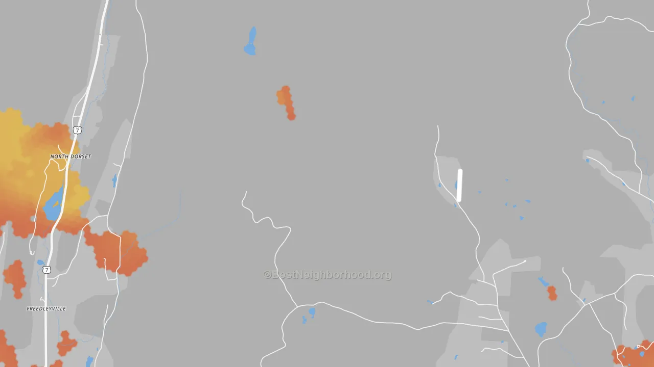 Bike Grade map of North Dorset, VT