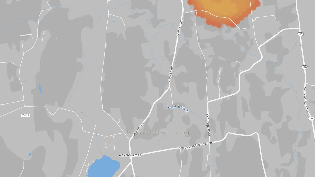 Bike Grade map of North Ferrisburg, VT