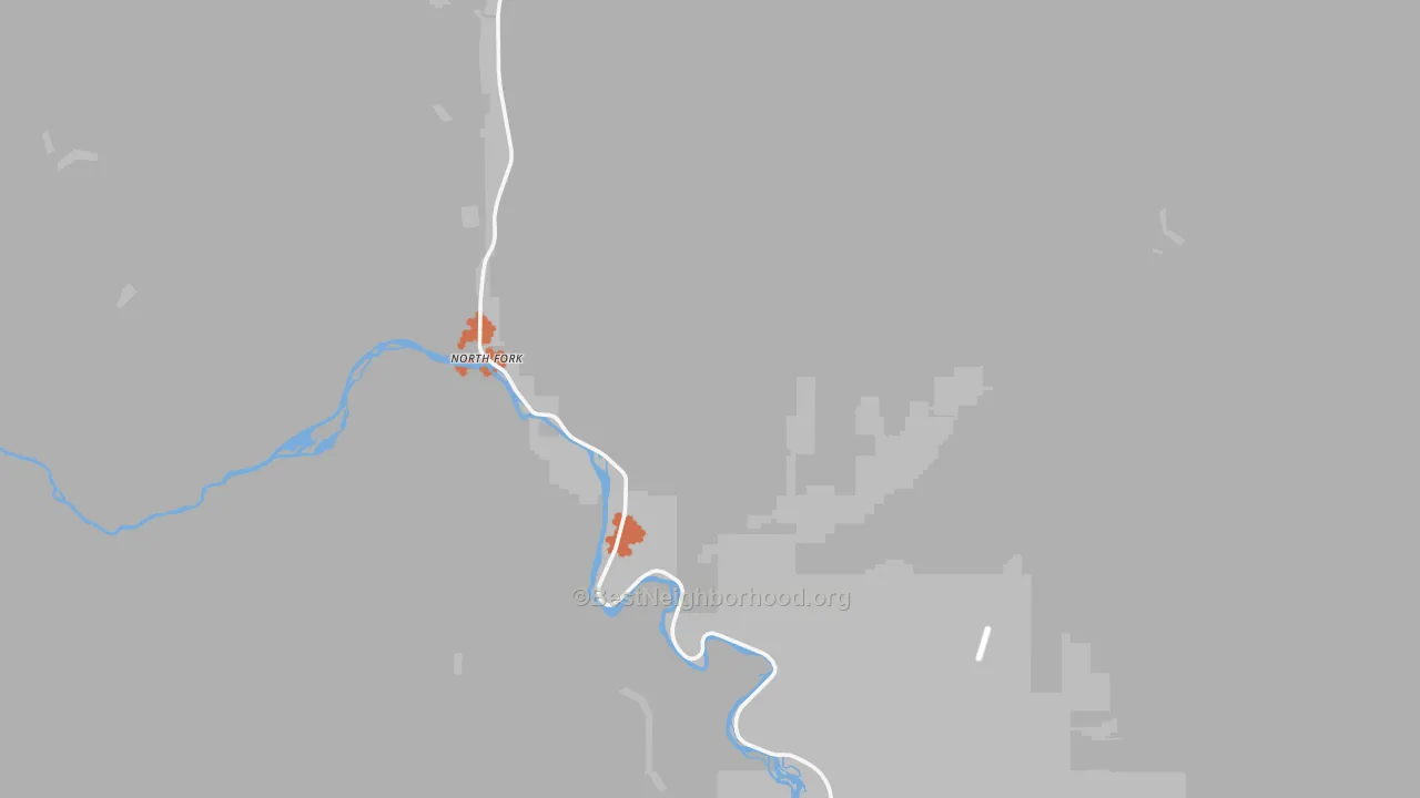 Bike Grade map of North Fork, ID