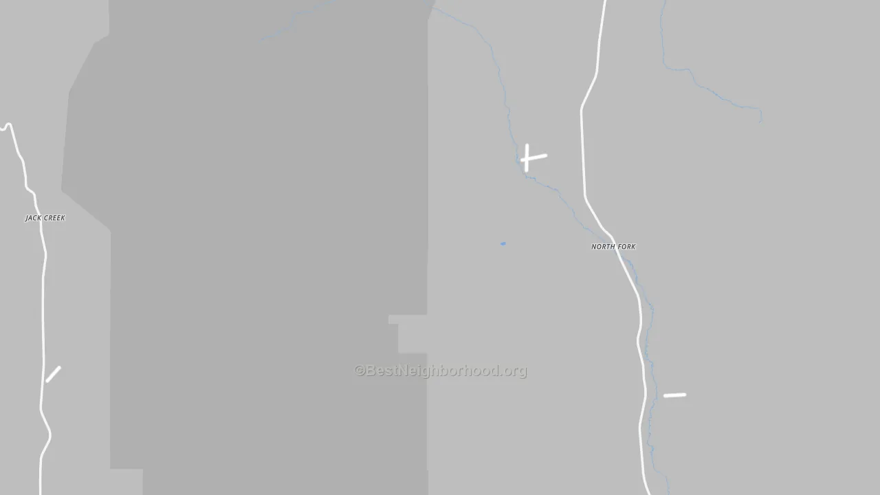 Bike Grade map of North Fork, NV