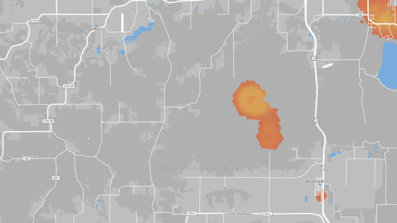 Bike Grade map of North Freedom, WI