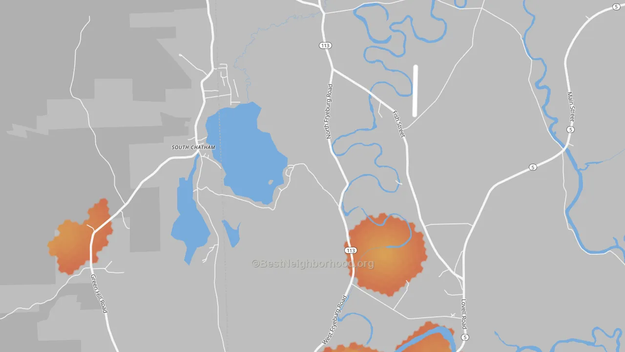 Bike Grade map of North Fryeburg, ME