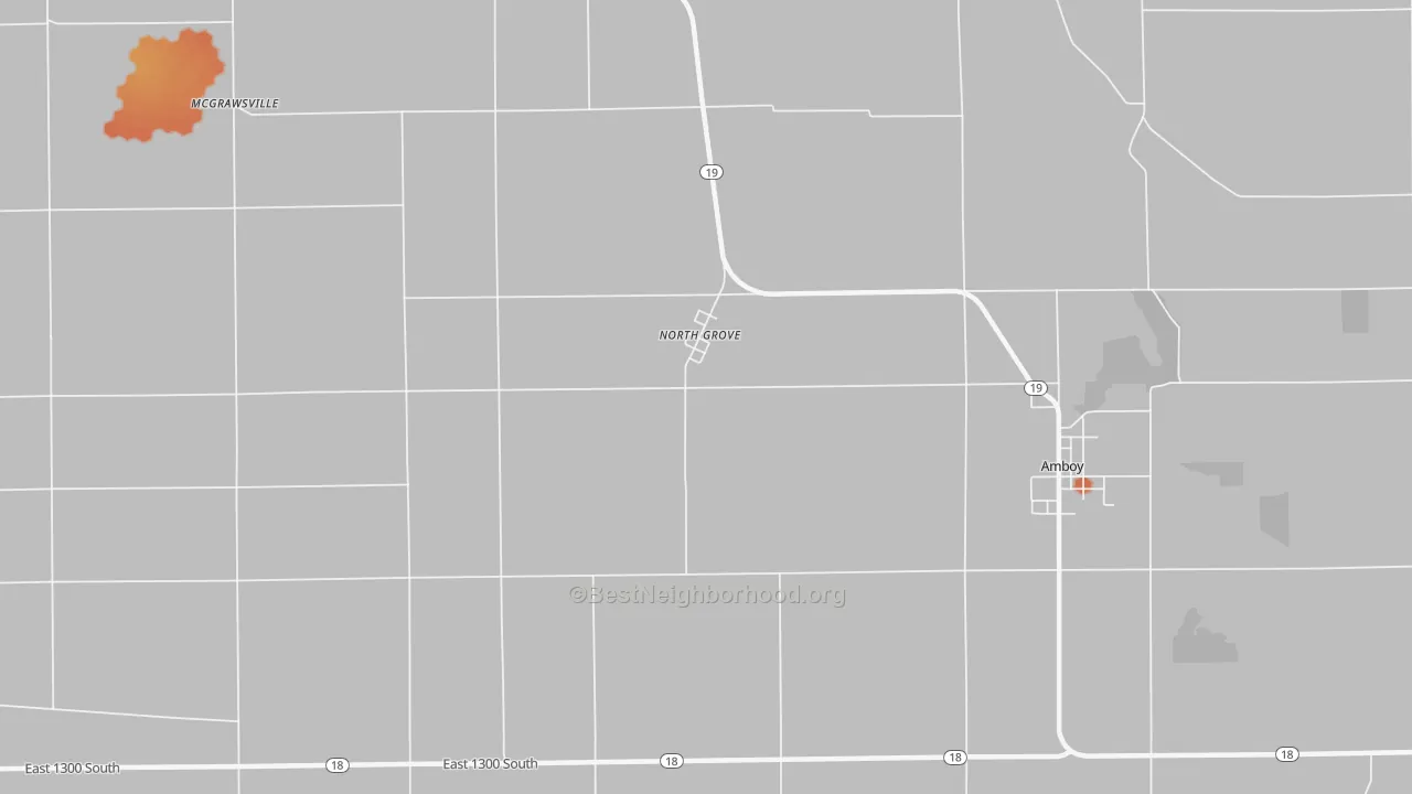 Bike Grade map of North Grove, IN