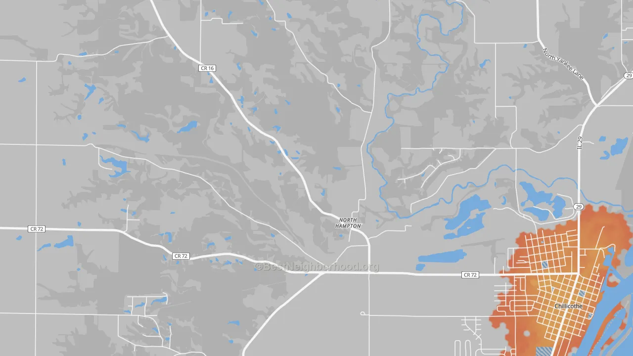 Bike Grade map of North Hampton, IL