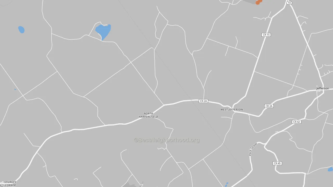 Bike Grade map of North Harpersfield, NY