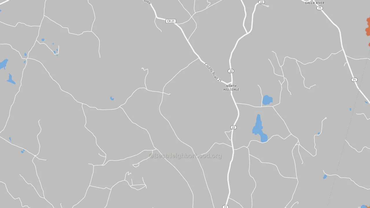 Bike Grade map of North Hillsdale, NY