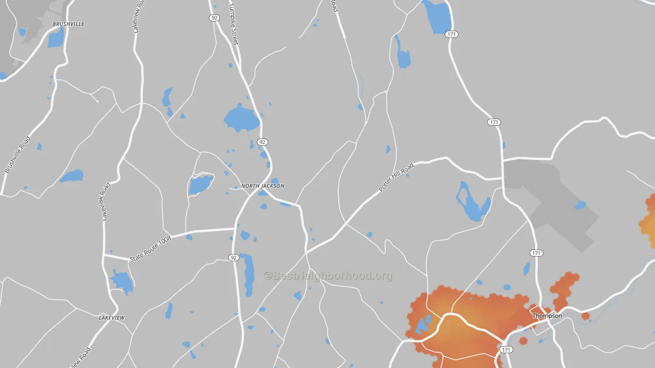 Bike Grade map of North Jackson, PA