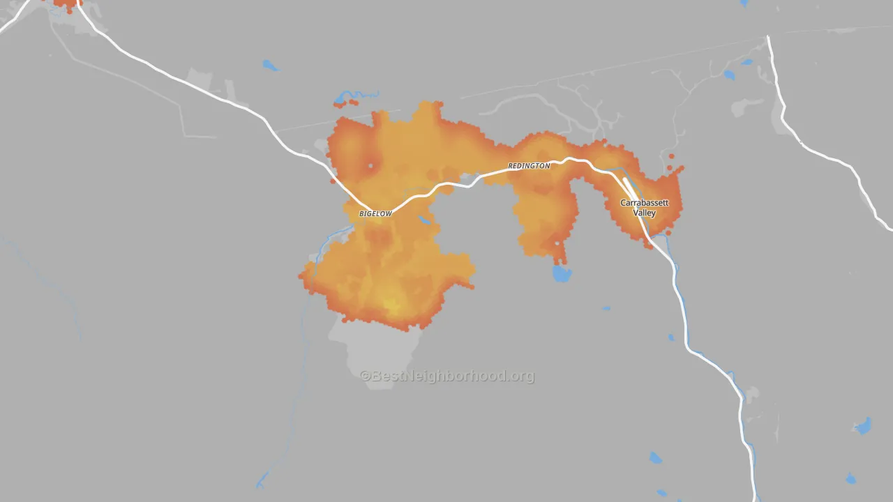 Bike Grade map of North Jay, ME