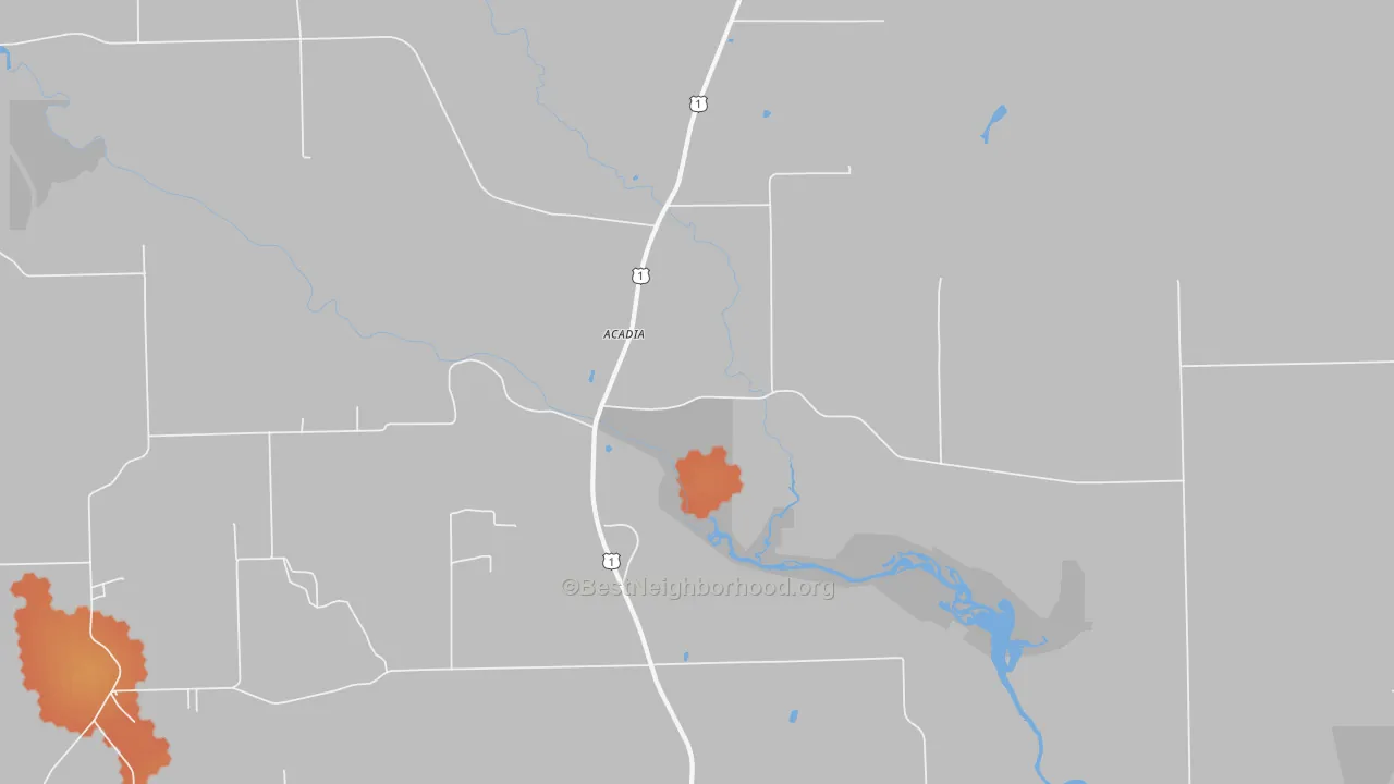 Bike Grade map of North Lyndon, ME