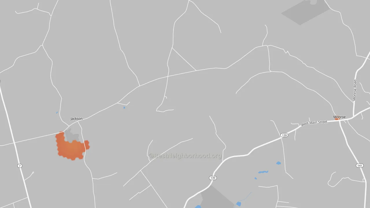 Bike Grade map of North Monroe, ME