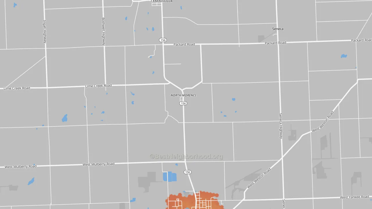 Bike Grade map of North Morenci, MI