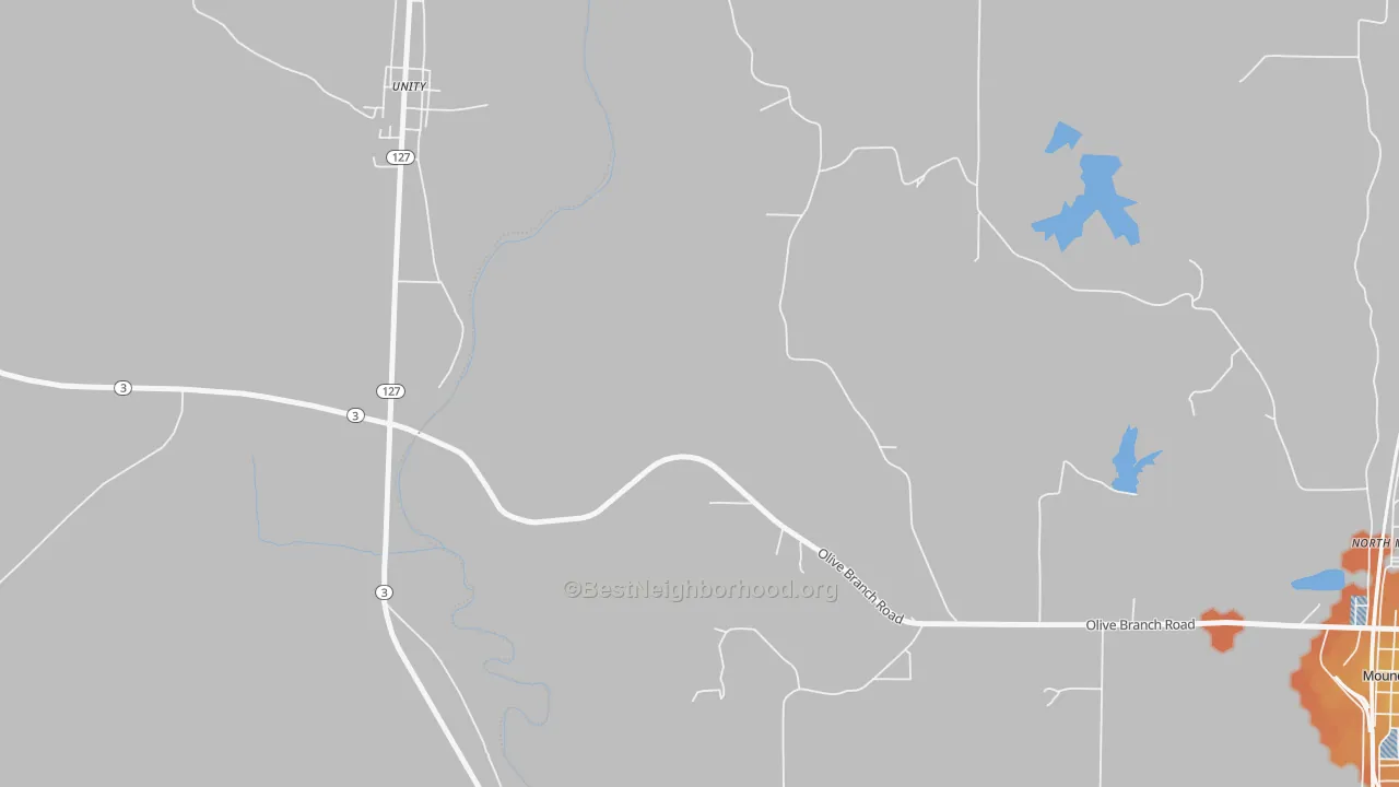 Bike Grade map of North Mounds, IL