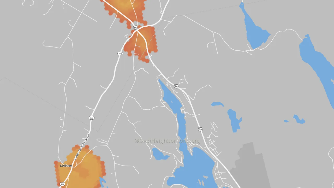 Bike Grade map of North Orland, ME
