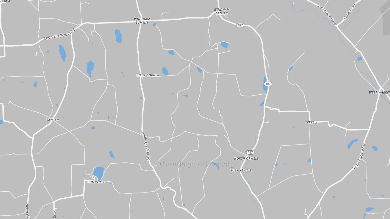 Bike Grade map of North Orwell, PA