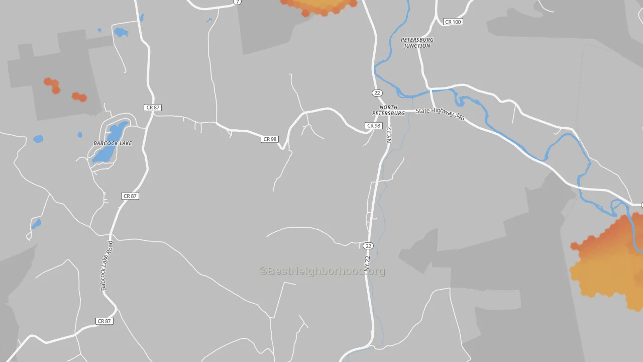 Bike Grade map of North Petersburg, NY