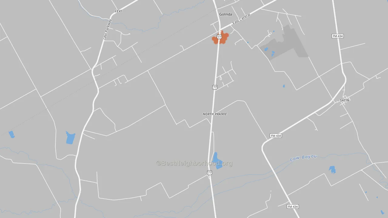 Bike Grade map of North Prairie, TX