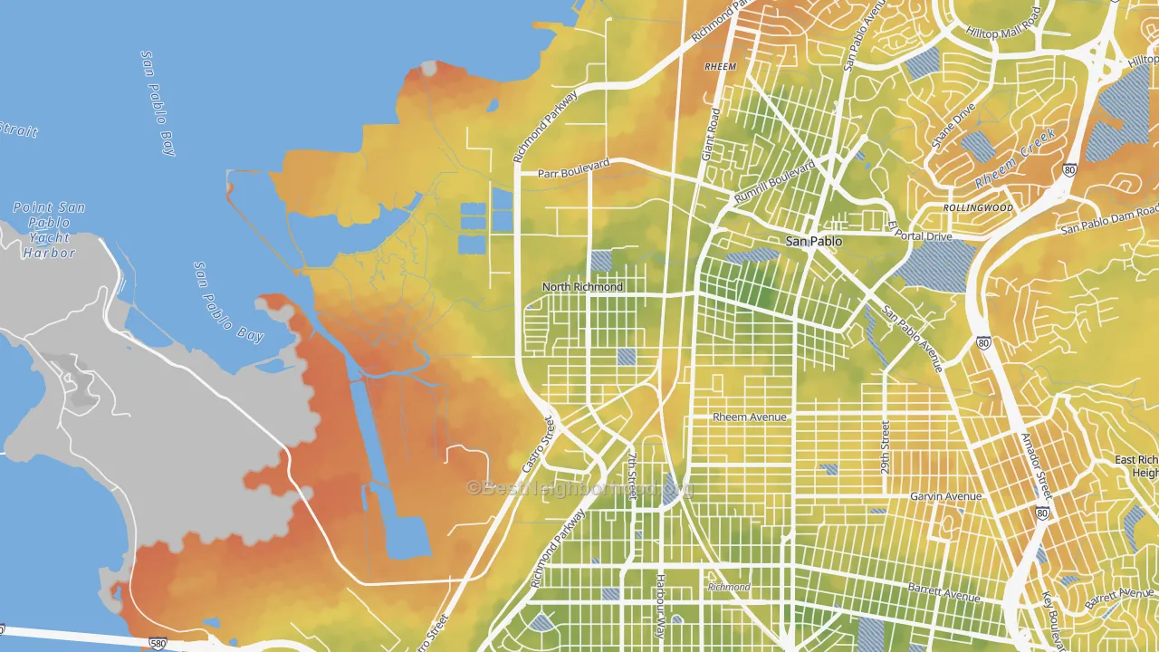 Bike Grade map of North Richmond, CA
