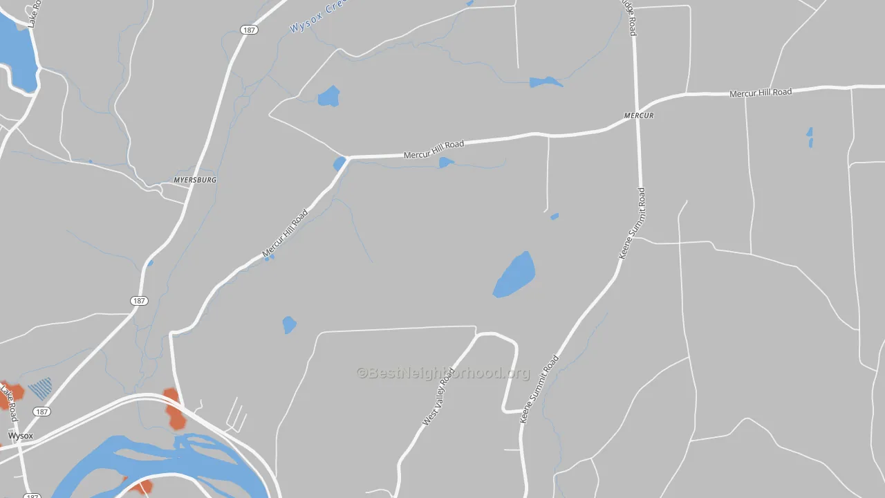 Bike Grade map of North Rome, PA