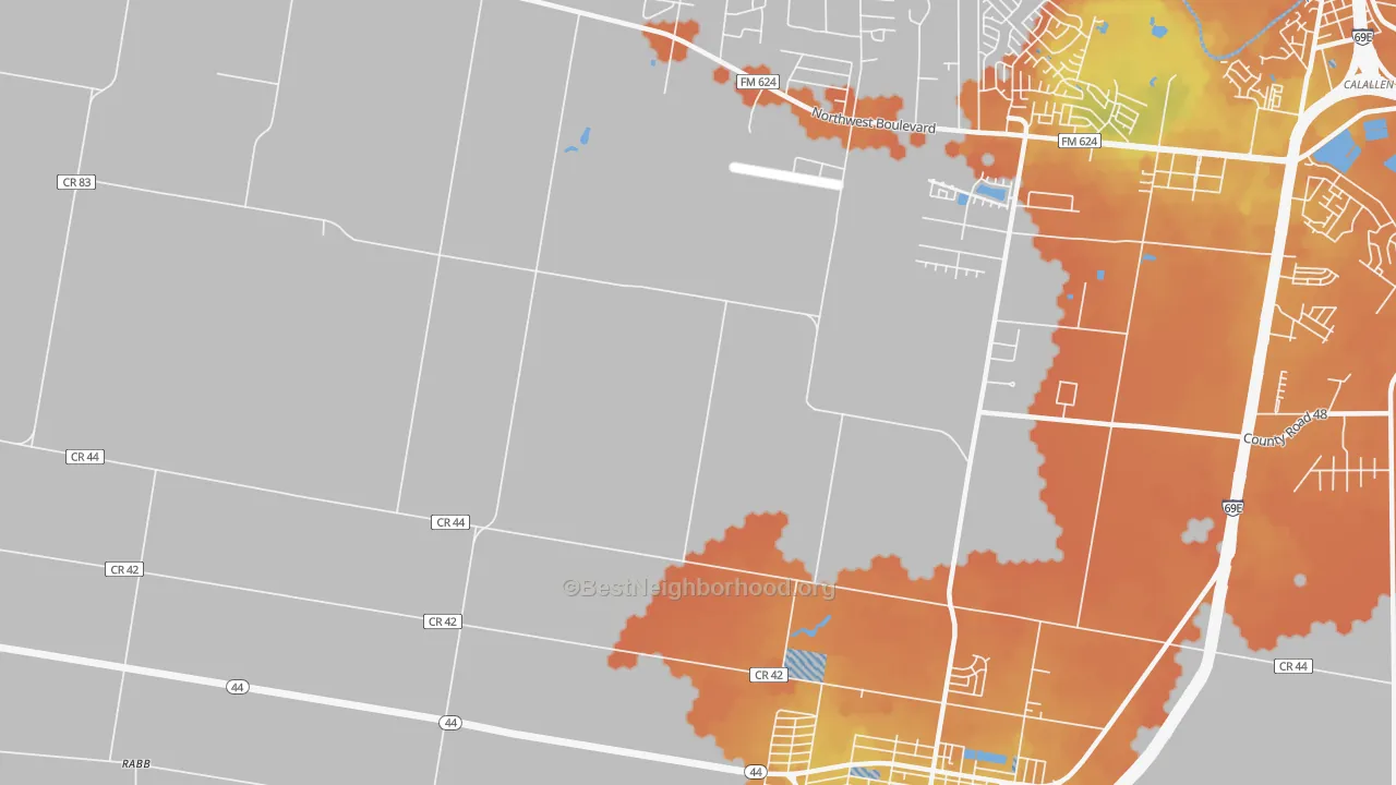 Bike Grade map of North San Pedro, TX