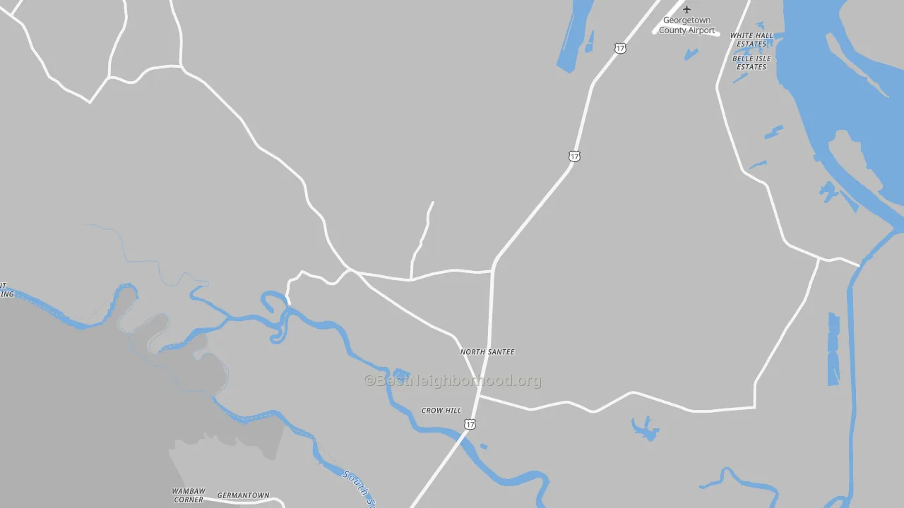 Bike Grade map of North Santee, SC