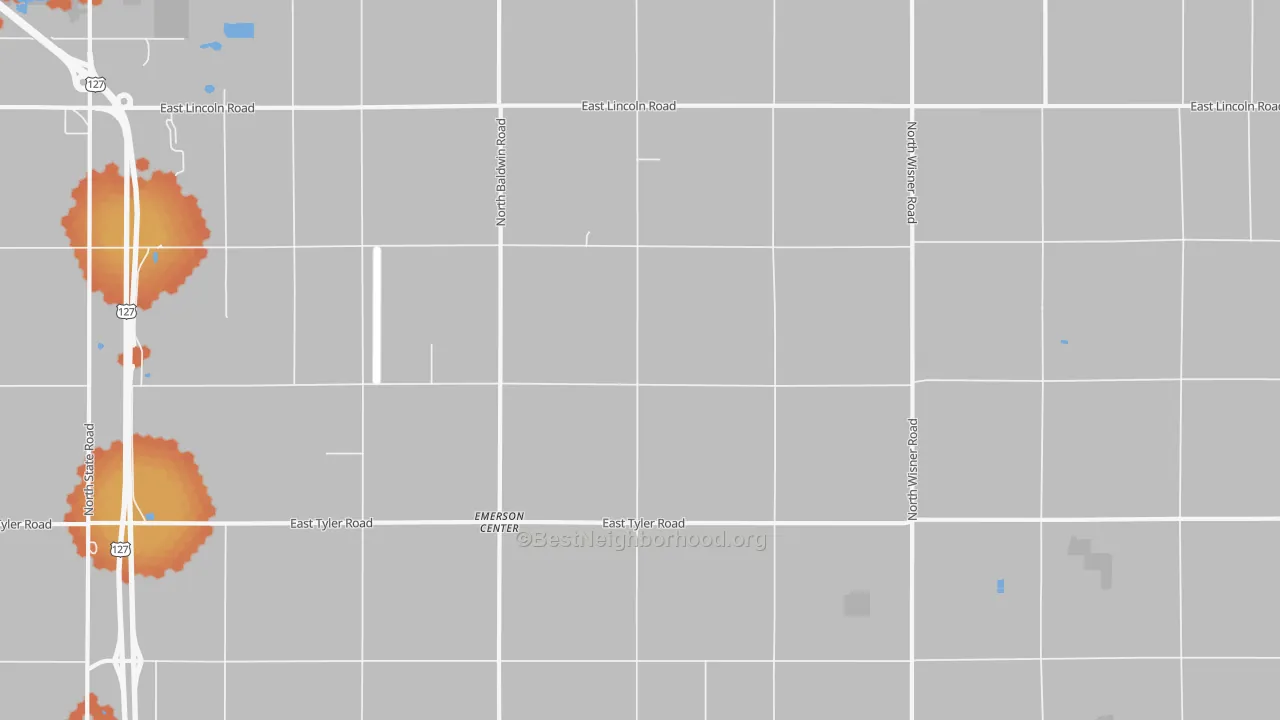 Bike Grade map of North Star, MI
