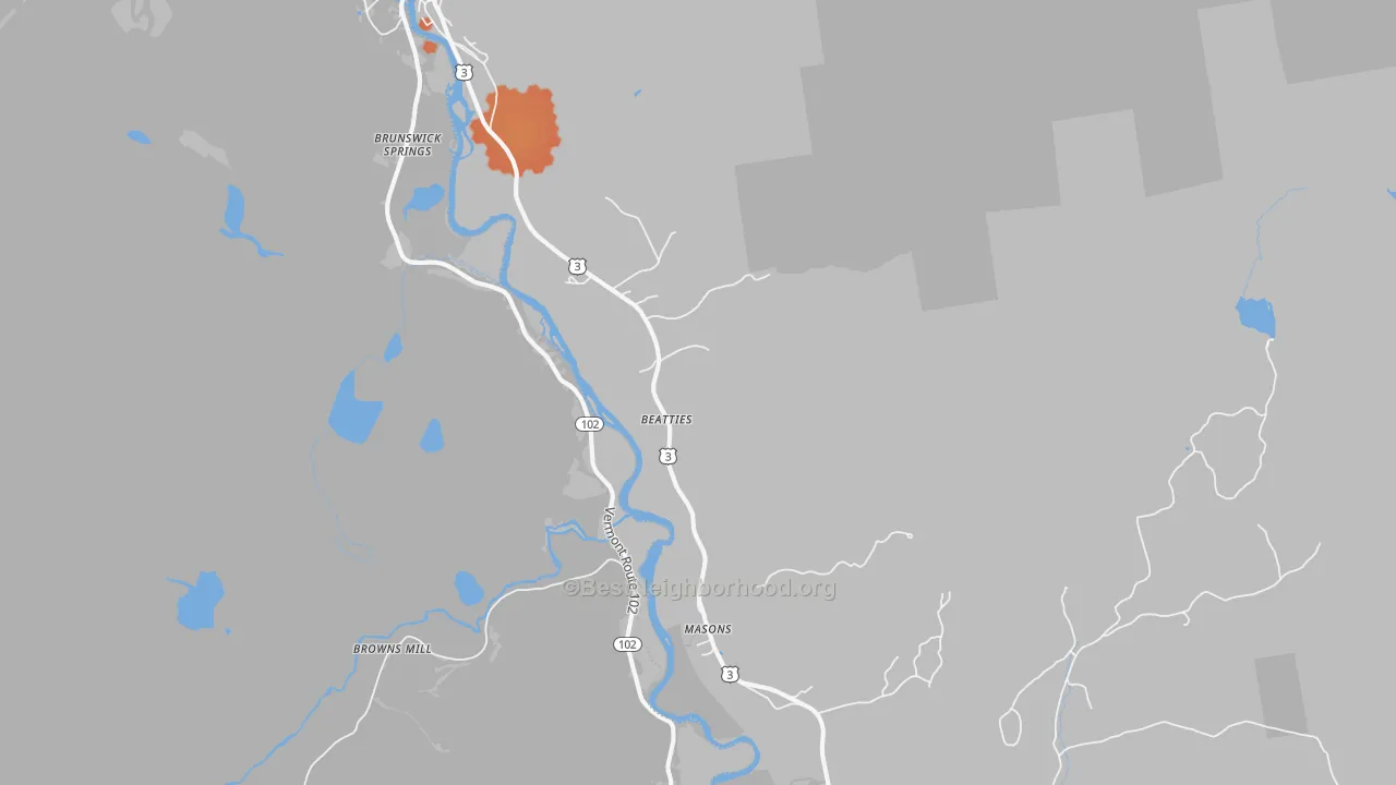 Bike Grade map of North Stratford, NH