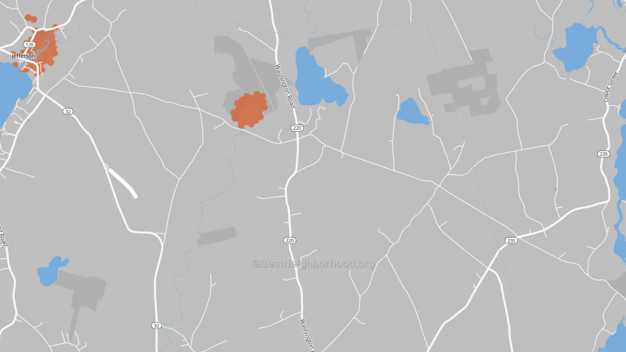 Bike Grade map of North Waldoboro, ME