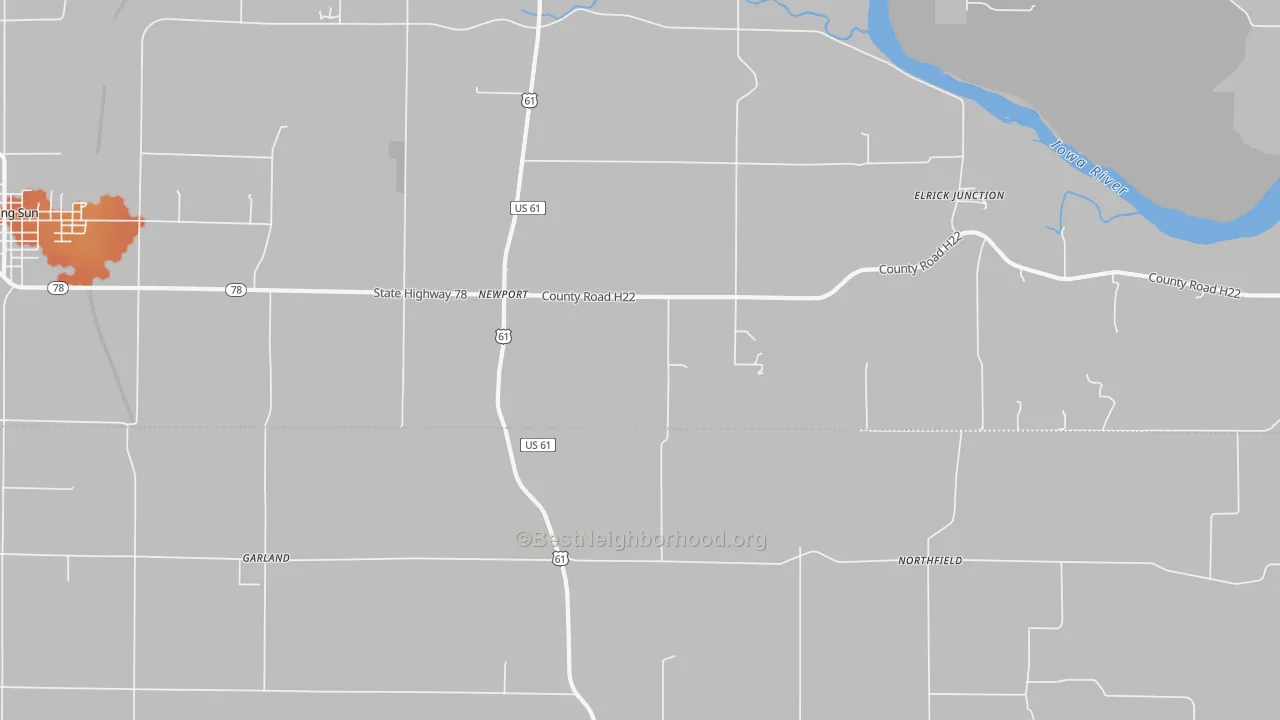 Bike Grade map of Northfield, IA