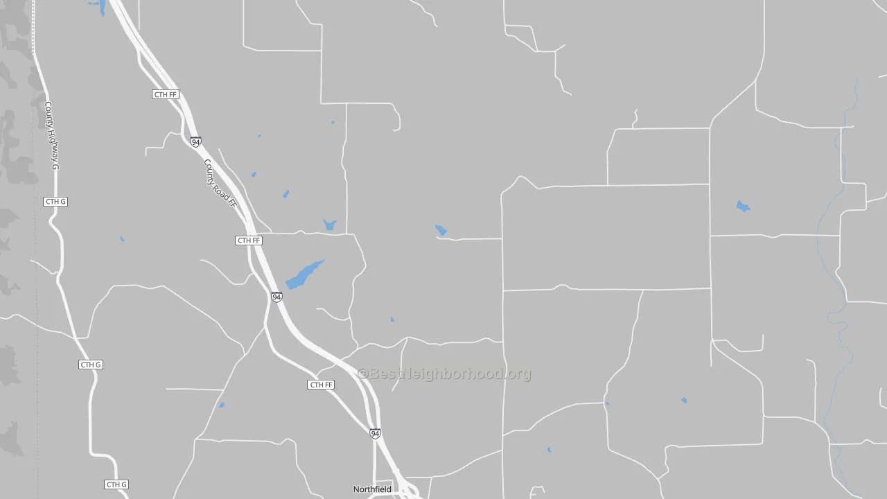 Bike Grade map of Northfield, WI