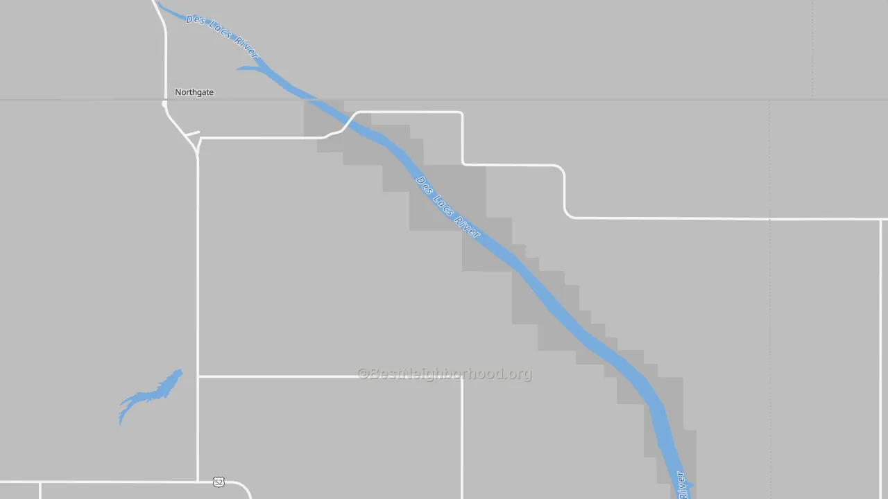 Bike Grade map of Northgate, ND