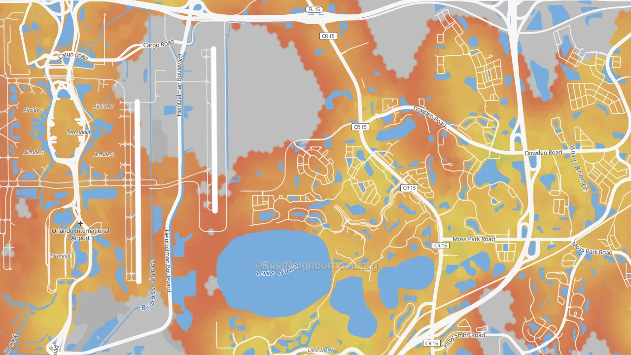 Bike Grade map of Northlake Park at Lake Nona, Orlando, FL