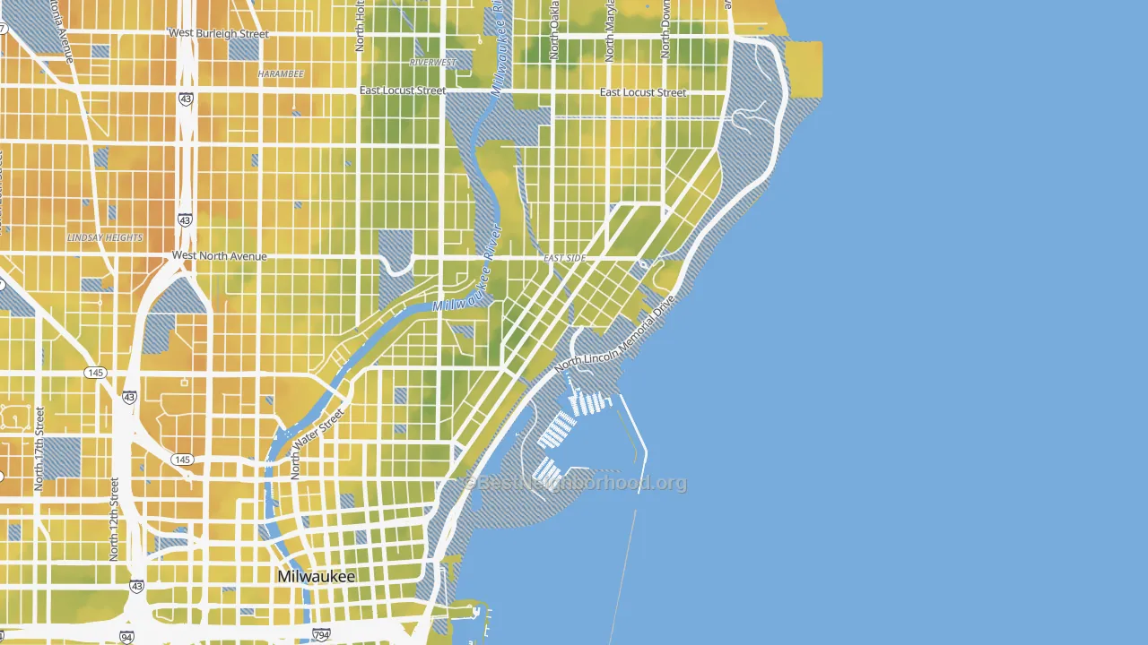 Bike Grade map of Northpoint, Milwaukee, WI