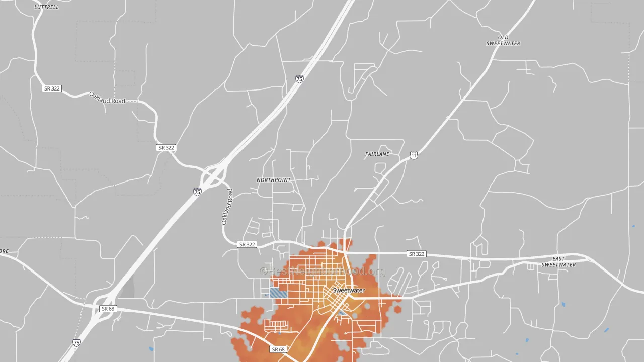 Bike Grade map of Northpoint, TN