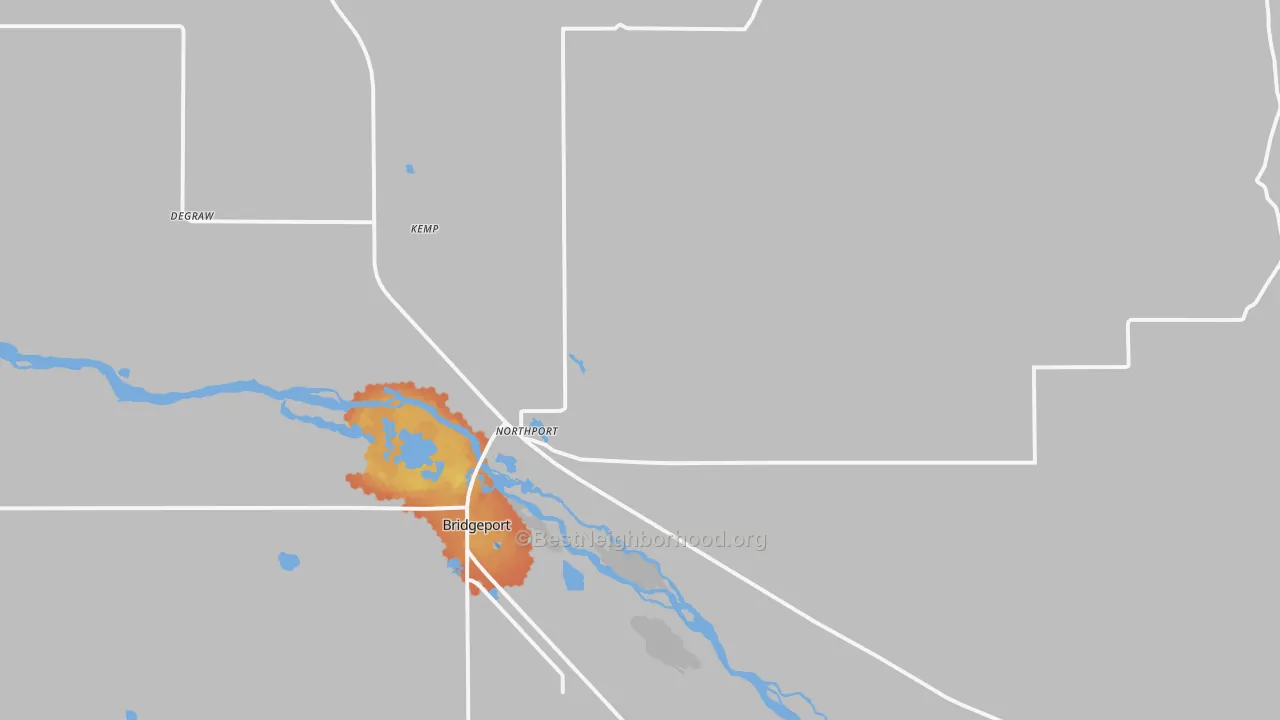 Bike Grade map of Northport, NE