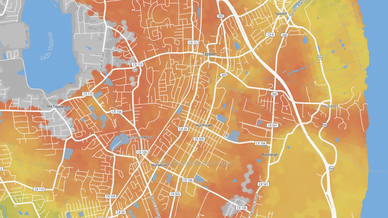 Bike Grade map of Northvale, NJ