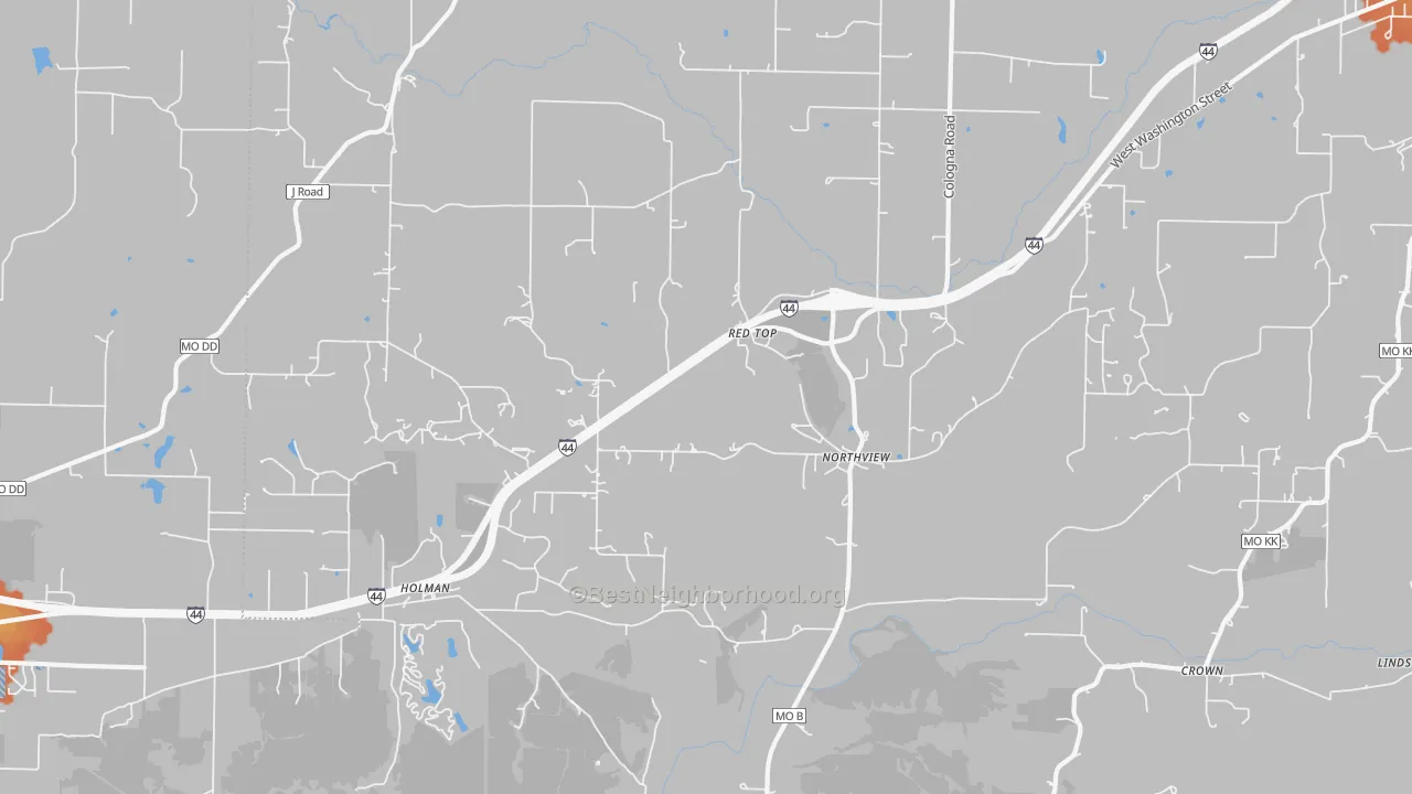 Bike Grade map of Northview, MO